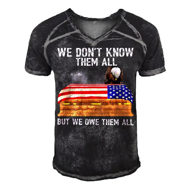 We Dont Know Them All But We Owe Them All 4Th Of July Back  Men's Short Sleeve V-neck 3D Print Retro Tshirt