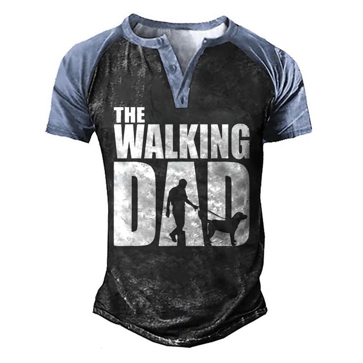 Best Funny Gift For Fathers Day 2022 The Walking Dad Men's Henley Shirt Raglan Sleeve 3D Print T-shirt