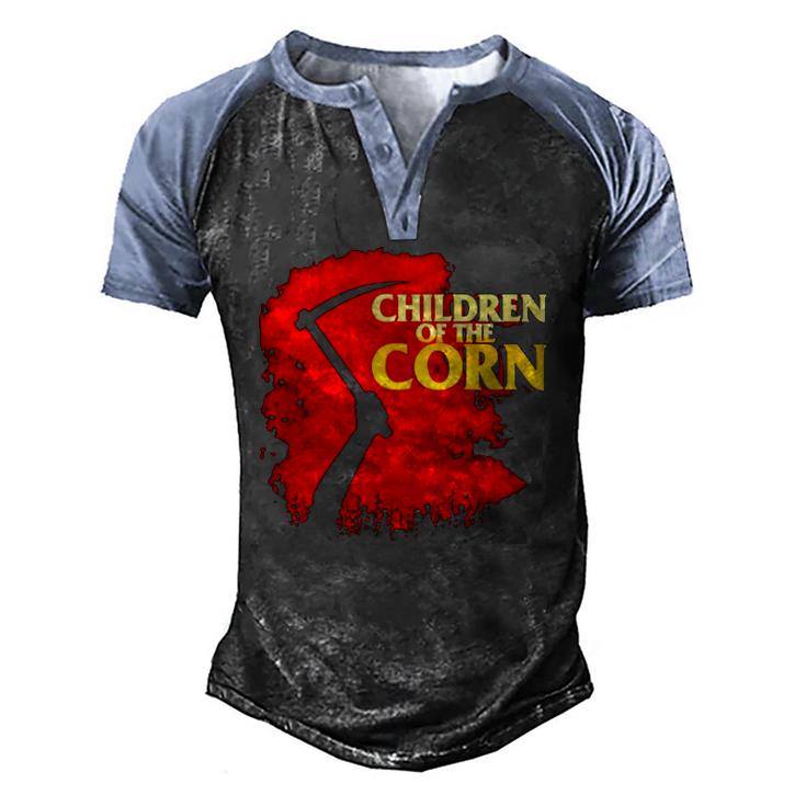 Children Of The Corn Halloween Costume Men's Henley Shirt Raglan Sleeve 3D Print T-shirt
