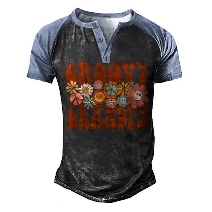 Groovy Grandpa Retro Matching Family Baby Shower  V2 Men's Henley Shirt Raglan Sleeve 3D Print T-shirt
