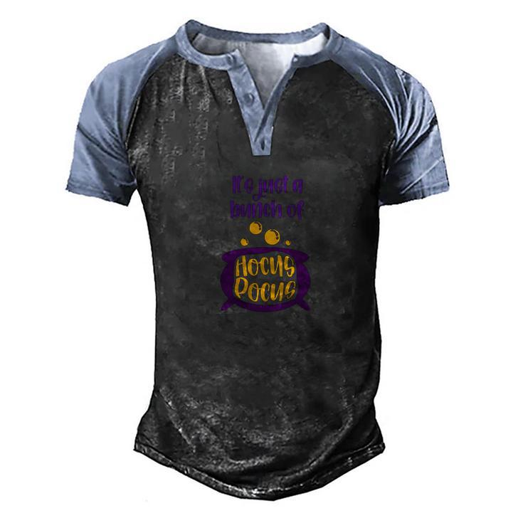 Halloween Its Just A Bunch Of Hocus Pocus Men's Henley Shirt Raglan Sleeve 3D Print T-shirt