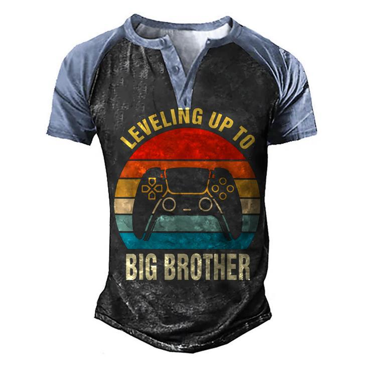 Leveling Up To Big Brother 2022 Funny Gamer Boys Kids Men  Men's Henley Shirt Raglan Sleeve 3D Print T-shirt