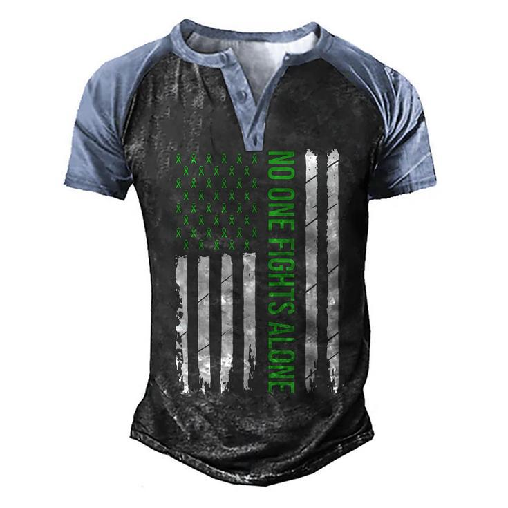 Mental Health Awareness Green Ribbon  V2 Men's Henley Shirt Raglan Sleeve 3D Print T-shirt