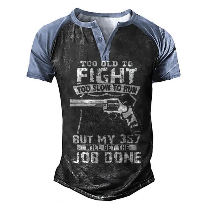 357 - Get The Job Done Men's Henley Shirt Raglan Sleeve 3D Print T-shirt