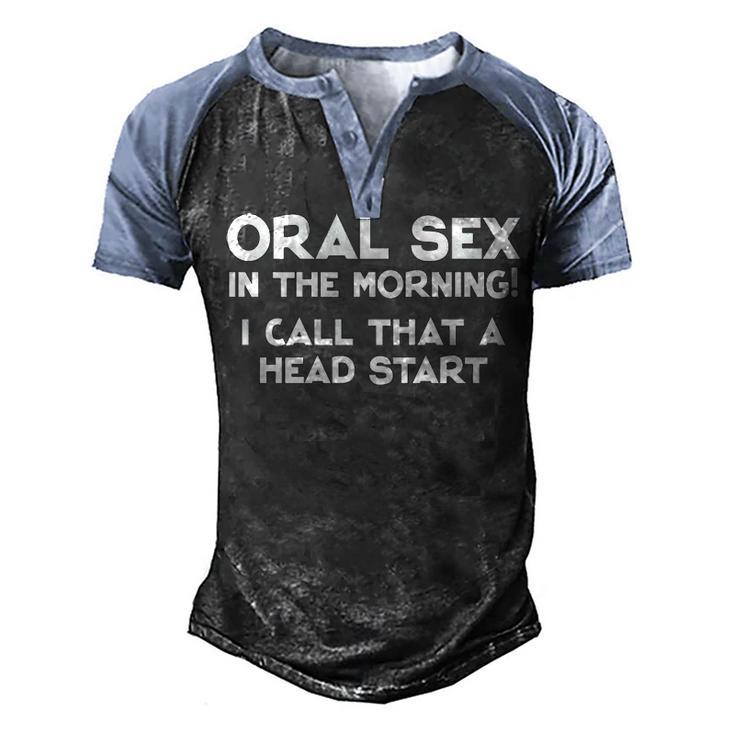 A Head Start Men's Henley Shirt Raglan Sleeve 3D Print T-shirt