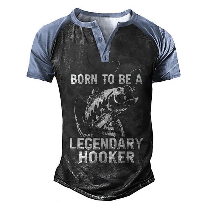 A Legendary Hooker Men's Henley Shirt Raglan Sleeve 3D Print T-shirt