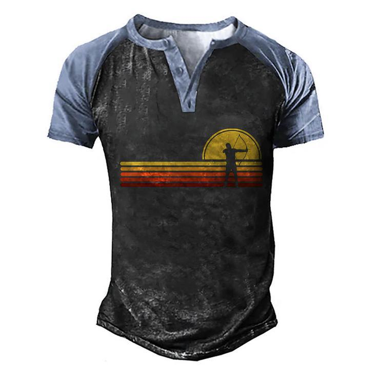 Archery V2 Men's Henley Shirt Raglan Sleeve 3D Print T-shirt