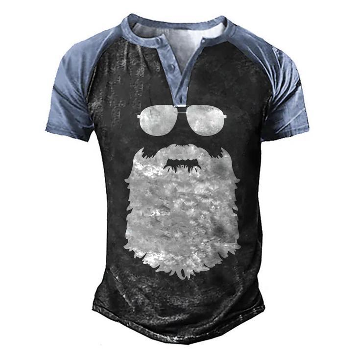 Aviator Glasses And Beard V2 Men's Henley Shirt Raglan Sleeve 3D Print T-shirt
