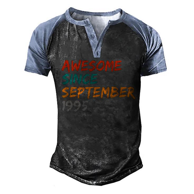 Awesome Since September 1995 Men's Henley Shirt Raglan Sleeve 3D Print T-shirt