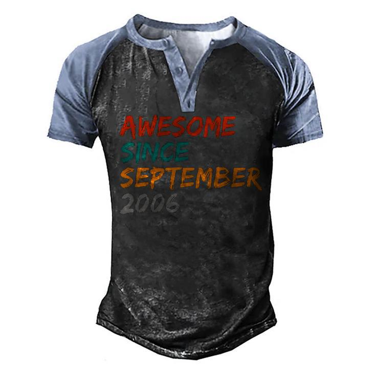 Awesome Since September 2006 Men's Henley Shirt Raglan Sleeve 3D Print T-shirt