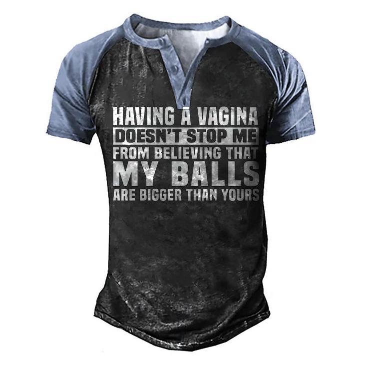 Bigger Than Yours V2 Men's Henley Shirt Raglan Sleeve 3D Print T-shirt