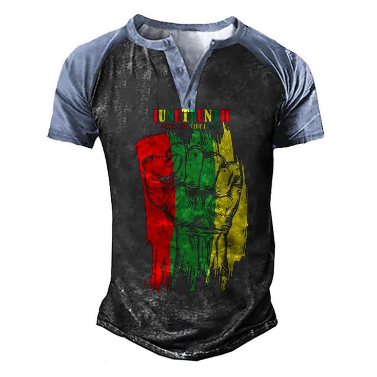 Black History Celebration I Black History Month Fist Juneteenth Men's Henley Shirt Raglan Sleeve 3D Print T-shirt