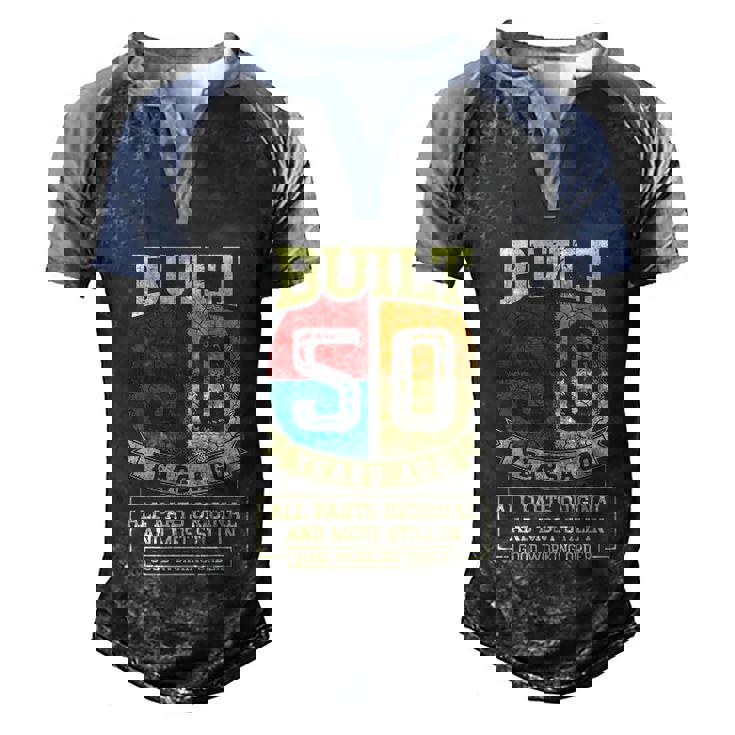 Built 50 Years Ago All Parts Original Funny 50Th Birthday Graphic Design Printed Casual Daily Basic Men's Henley Shirt Raglan Sleeve 3D Print T-shirt