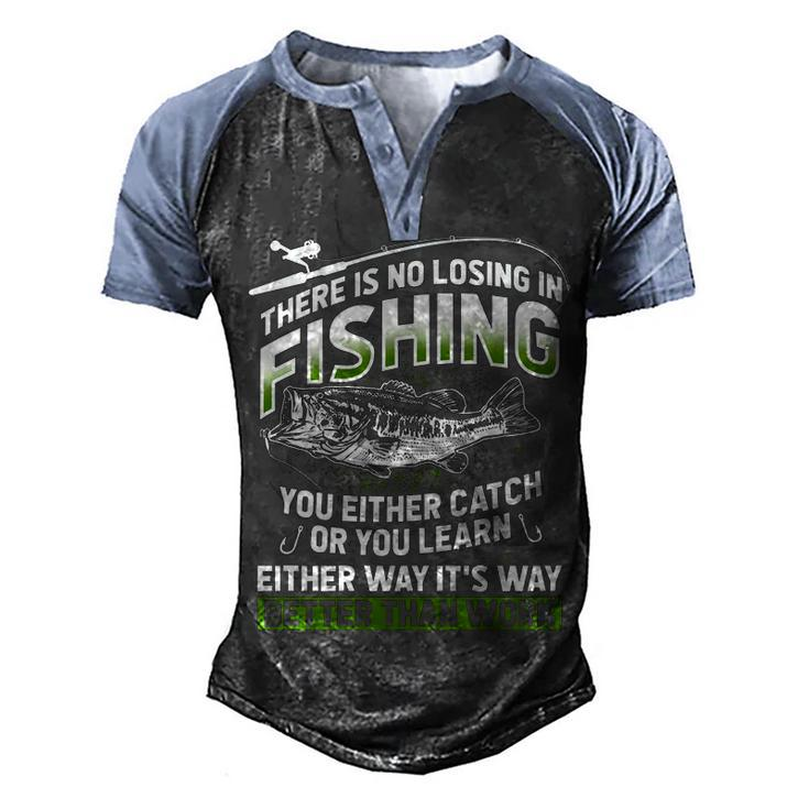 Catch Or Learn Men's Henley Shirt Raglan Sleeve 3D Print T-shirt