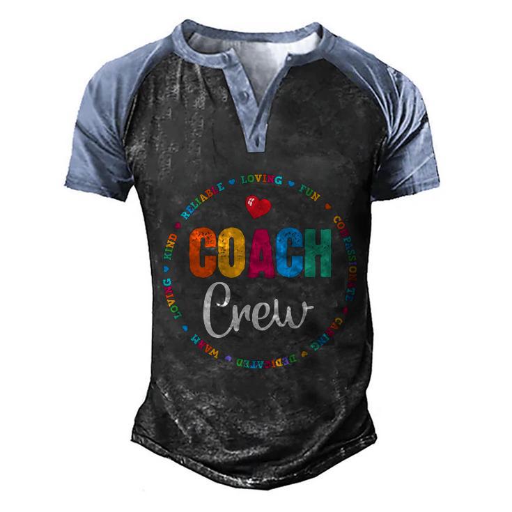 Coach Crew Instructional Coach Reading Career Literacy Pe Gift V2 Men's Henley Shirt Raglan Sleeve 3D Print T-shirt