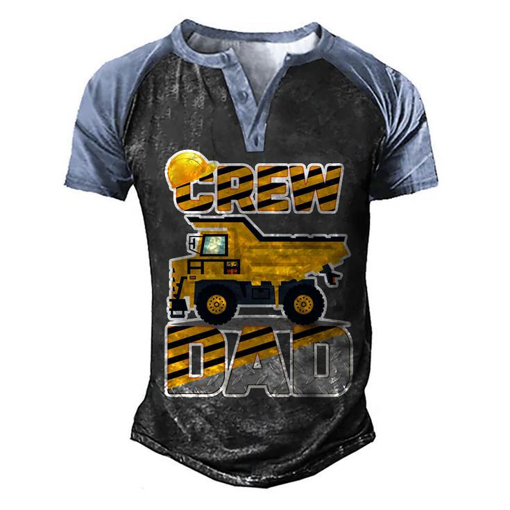 Dad Birthday Crew Construction Party Men's Henley Shirt Raglan Sleeve 3D Print T-shirt