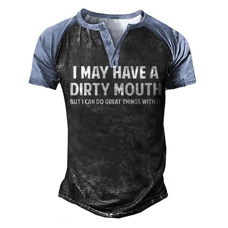 Dirty Mouth Men's Henley Shirt Raglan Sleeve 3D Print T-shirt