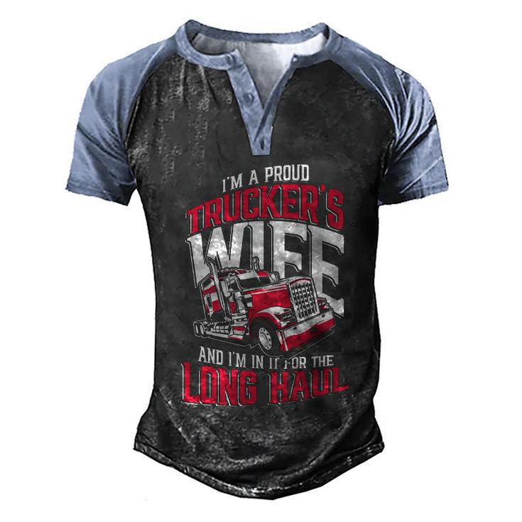 Drop Loads Gift Trucker Semi Truck Driver Big Rig Trucking Cute Gift Men's Henley Shirt Raglan Sleeve 3D Print T-shirt