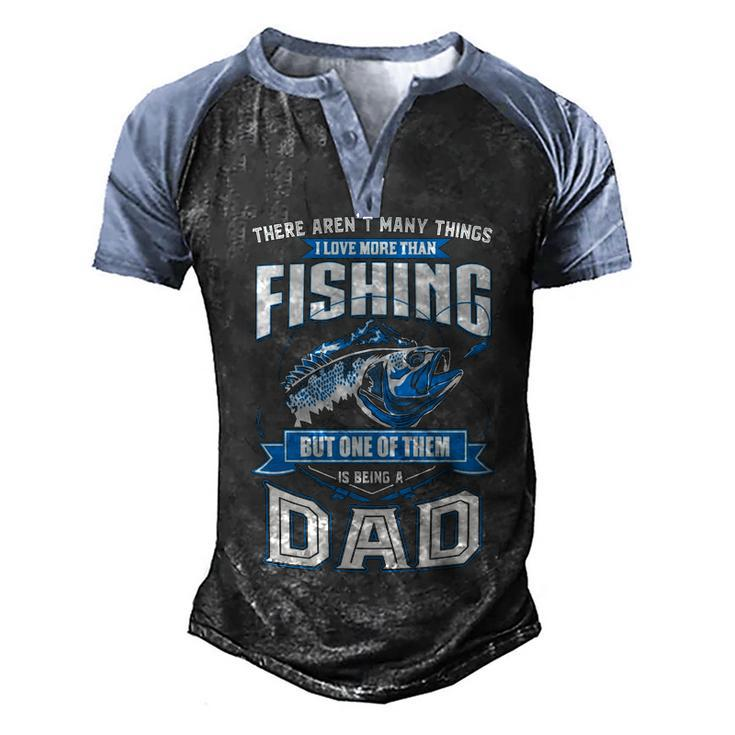 Fishing Dad V2 Men's Henley Shirt Raglan Sleeve 3D Print T-shirt