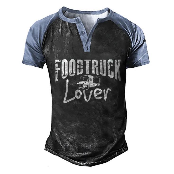 Foodtruck Love Ice Cream Trucks Fastfood Food Truck Gift Men's Henley Shirt Raglan Sleeve 3D Print T-shirt