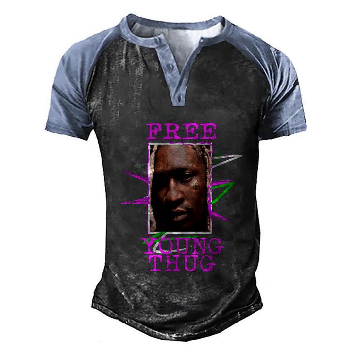 Free Young Thug Men's Henley Shirt Raglan Sleeve 3D Print T-shirt