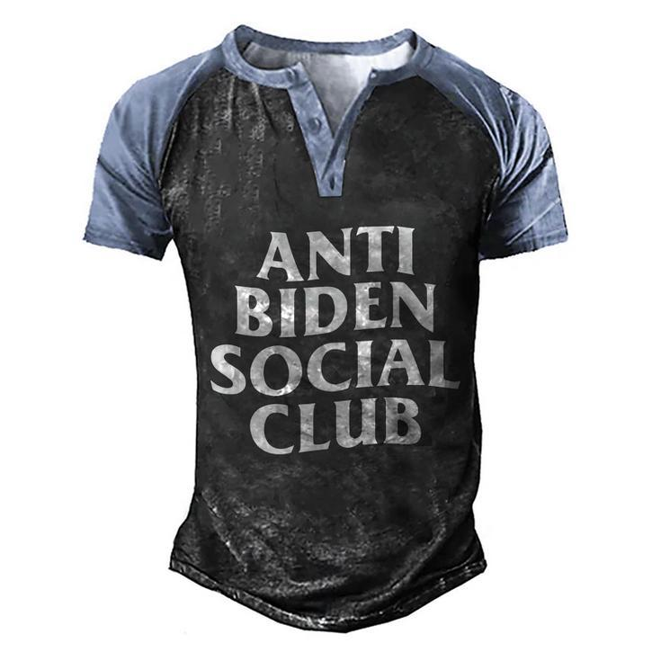 Funny Anti Biden Anti Biden Social Club Men's Henley Shirt Raglan Sleeve 3D Print T-shirt