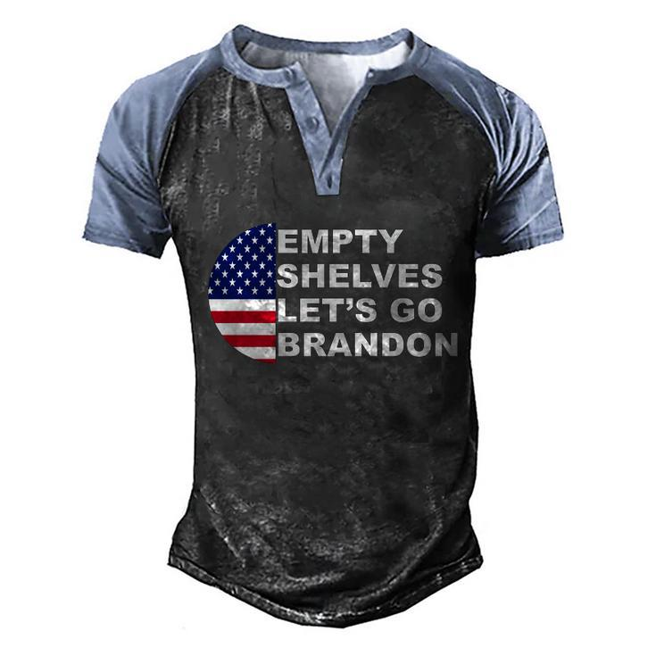Funny Anti Biden Empty Shelves Joe Lets Go Brandon Anti Biden Men's Henley Shirt Raglan Sleeve 3D Print T-shirt