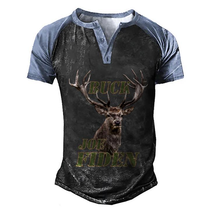 Funny Anti Biden Fjb Buck Joe Fiden Deer Men's Henley Shirt Raglan Sleeve 3D Print T-shirt