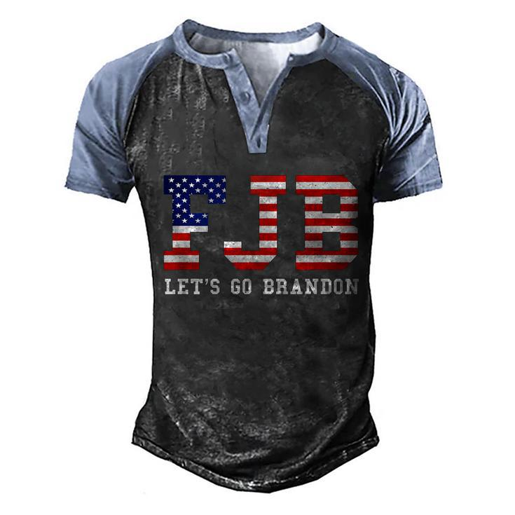 Funny Anti Biden Fjb Lets Go Brandon Joe Biden Chant Men's Henley Shirt Raglan Sleeve 3D Print T-shirt