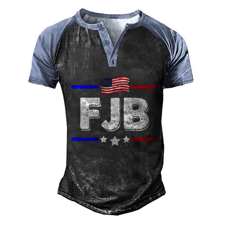 Funny Anti Biden Fjb Us Flag F Joe Biden Men's Henley Shirt Raglan Sleeve 3D Print T-shirt