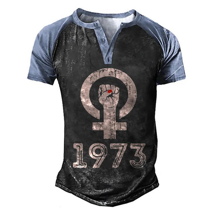 Funny Womens Rights 1973 Feminism Pro Choice S Rights Justice Roe V Wade 1 Men's Henley Shirt Raglan Sleeve 3D Print T-shirt