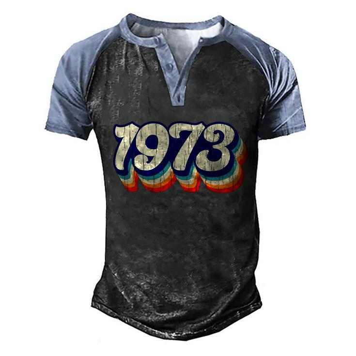 Funny Womens Rights 1973 Pro Choice Retro 1 Men's Henley Shirt Raglan Sleeve 3D Print T-shirt