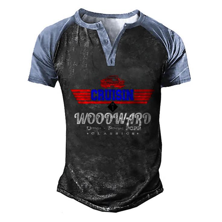 Funny Woodward Cruise Flight Retro 2022 Car Cruise Graphic Design Printed Casual Daily Basic Men's Henley Shirt Raglan Sleeve 3D Print T-shirt