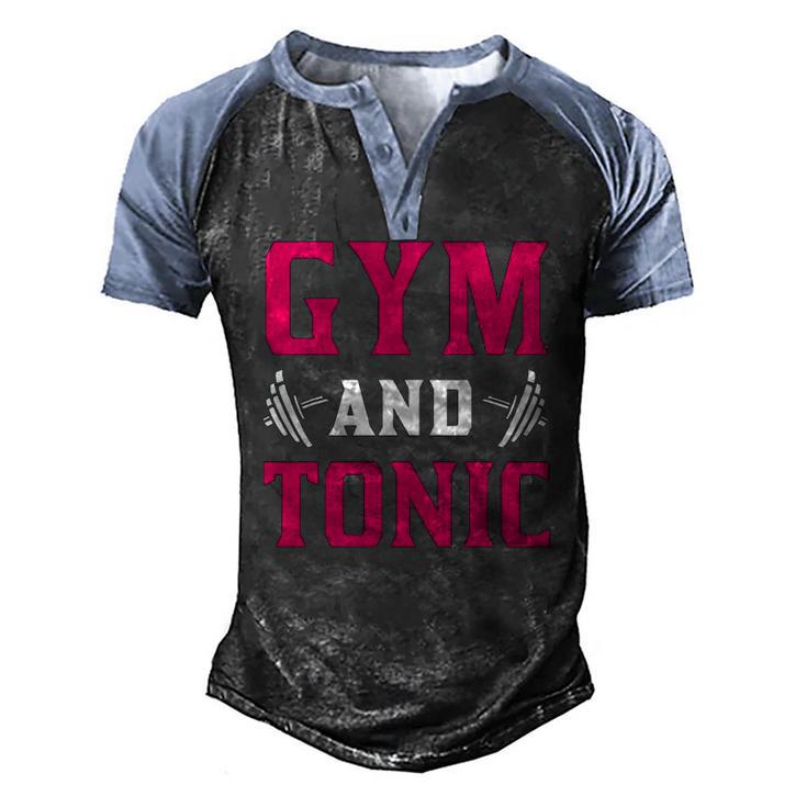 Gym And Tonic Workout Exercise Training Men's Henley Raglan T-Shirt