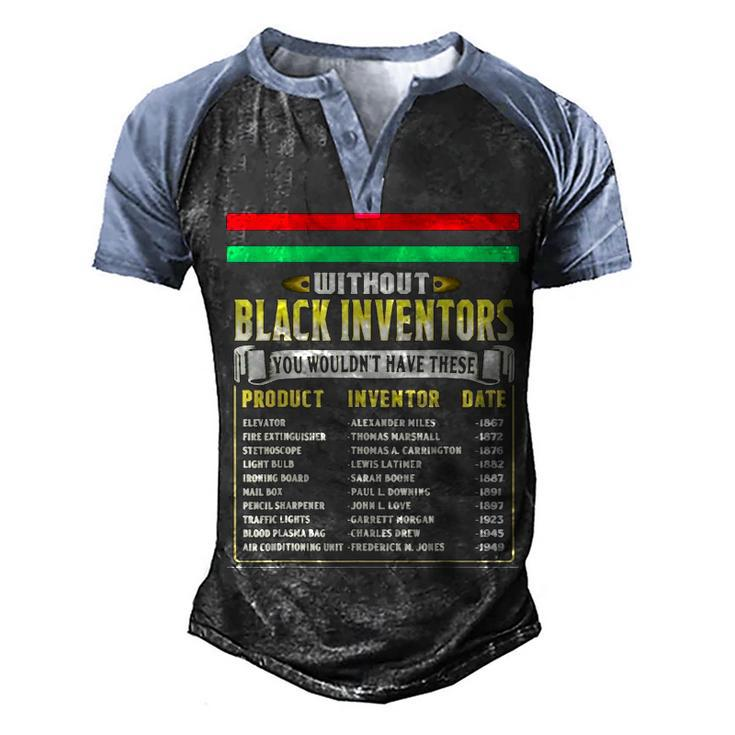 History Of Black Inventors Black History Month Men's Henley Shirt Raglan Sleeve 3D Print T-shirt