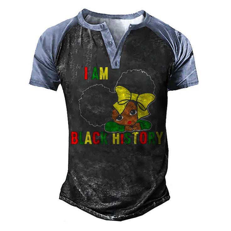 I Am The Strong African Queen Girls   Black History Month V2 Men's Henley Shirt Raglan Sleeve 3D Print T-shirt
