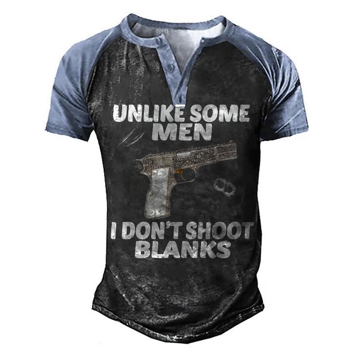 I Dont Shoot Blanks V2 Men's Henley Shirt Raglan Sleeve 3D Print T-shirt