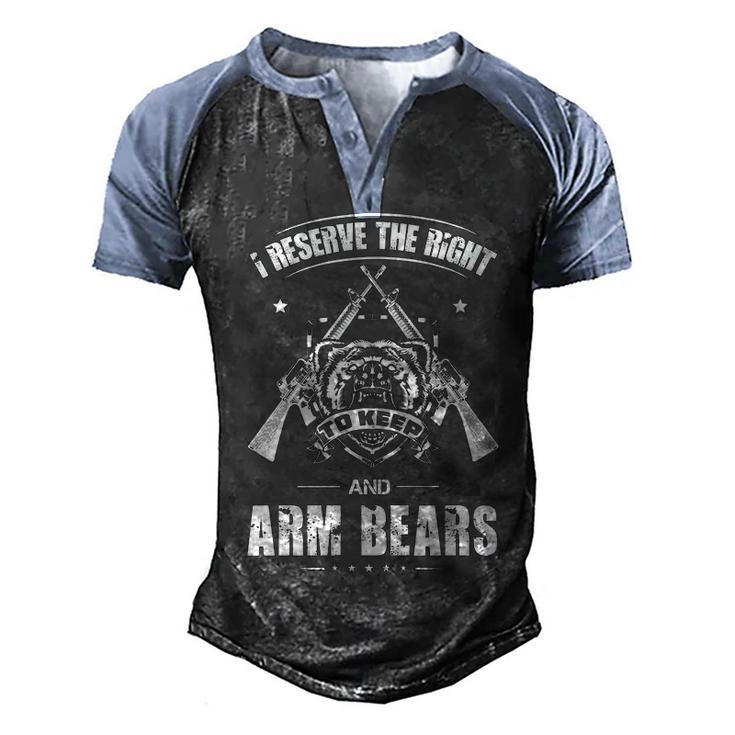 I Reserve The Right - Arm Bears Men's Henley Shirt Raglan Sleeve 3D Print T-shirt