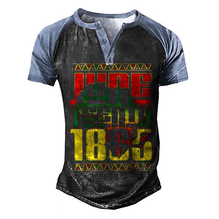 Juneteenth 1865 African American Freedom Black History Men's Henley Shirt Raglan Sleeve 3D Print T-shirt