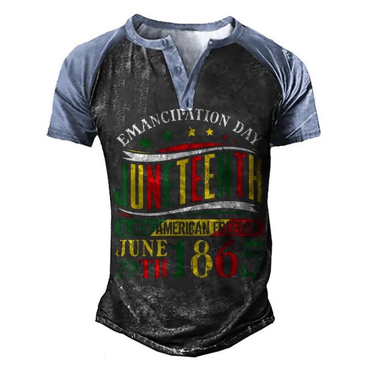 Juneteenth Black History Celebrating Black Freedom 1865  V2 Men's Henley Shirt Raglan Sleeve 3D Print T-shirt