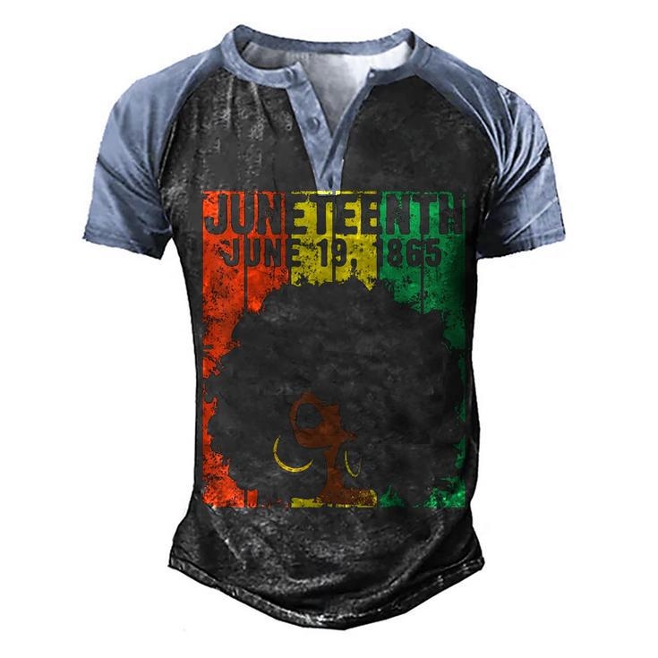 Juneteenth June 19Th 1865 Ancestors African American Freedom Men's Henley Shirt Raglan Sleeve 3D Print T-shirt