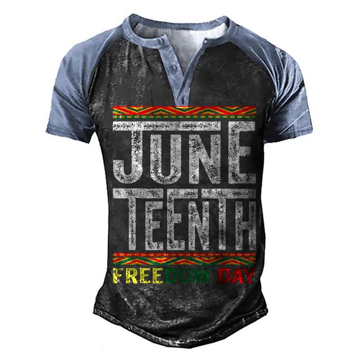 Juneteenth Since 1865 Black History Month Freedom Day Girl Men's Henley Shirt Raglan Sleeve 3D Print T-shirt