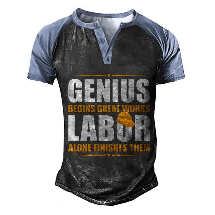 Labor Day Holiday Tshirtgod Has Set Labor & Rest As Day & Night To Successi Men's Henley Shirt Raglan Sleeve 3D Print T-shirt