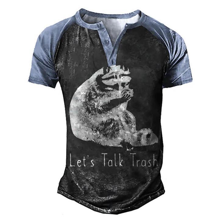 Lets Talk Trash Men's Henley Shirt Raglan Sleeve 3D Print T-shirt