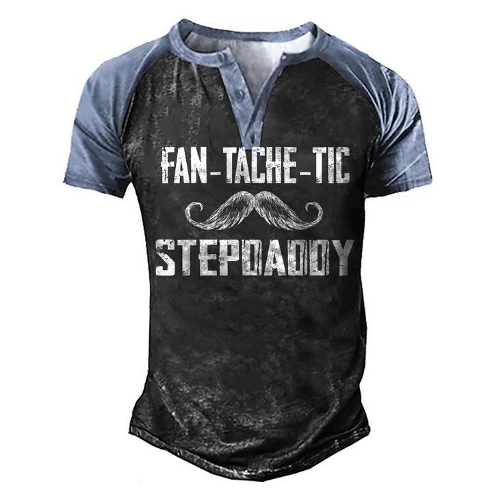 Mens Funny For Fathers Day Fantachetic Stepdaddy Family  Men's Henley Shirt Raglan Sleeve 3D Print T-shirt