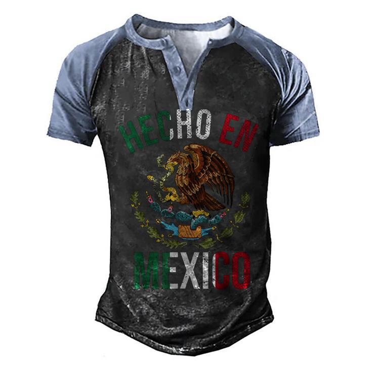 Mexico Eagle Hispanic Heritage Mexican Pride Mexico Men's Henley Shirt Raglan Sleeve 3D Print T-shirt