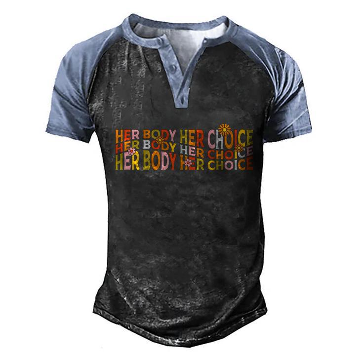 Mind Your Own Uterus V6 Men's Henley Shirt Raglan Sleeve 3D Print T-shirt