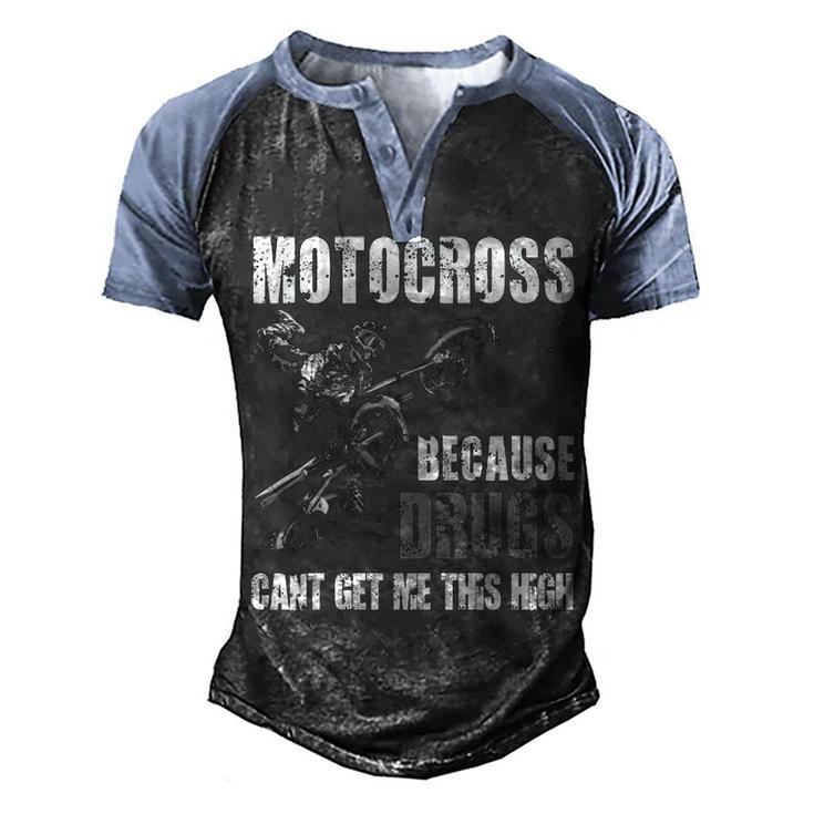 Motocross - Get You This High Men's Henley Shirt Raglan Sleeve 3D Print T-shirt