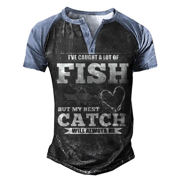 My Best Catch Custom Men's Henley Shirt Raglan Sleeve 3D Print T-shirt