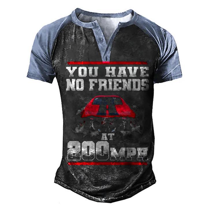 No Friends Men's Henley Shirt Raglan Sleeve 3D Print T-shirt
